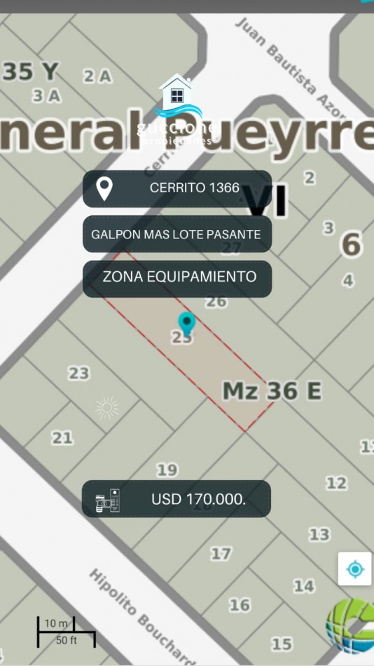 GALPON 250 METROS MAS TERRENO PASANTE 1000 MTS